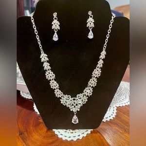 Fashion Jewelry*Silver Tone*Rhinestone